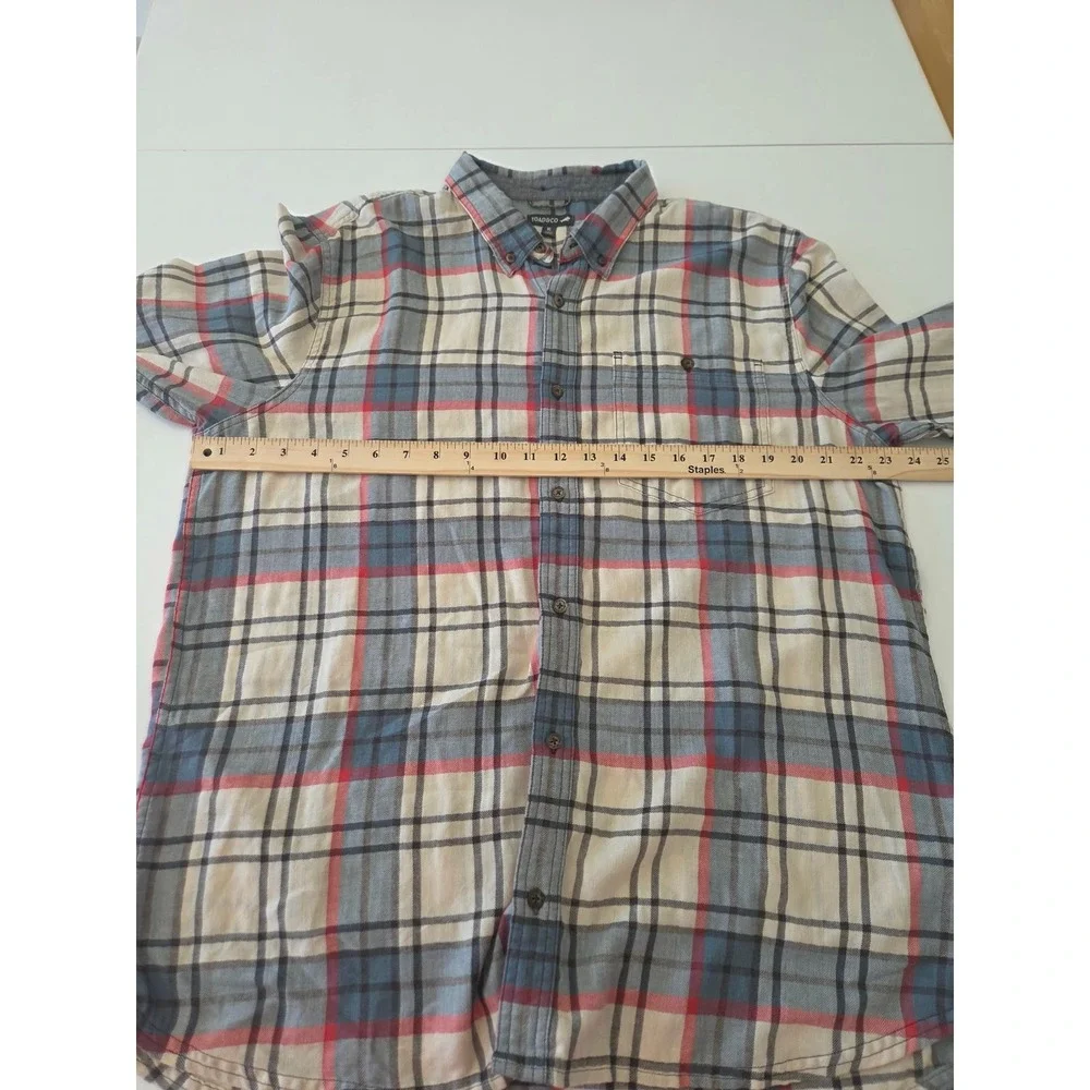 Toad&Co Mens Airsmyth Long Sleve Button Down Shirt‎ Size XL Plaid T2241915